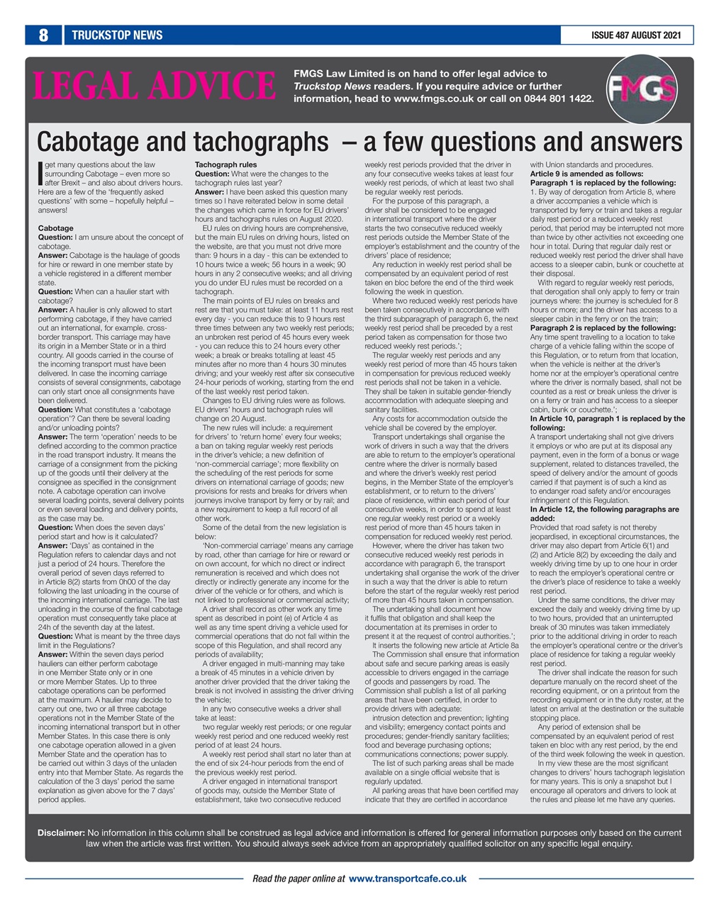 Truckstop News Preview Pages