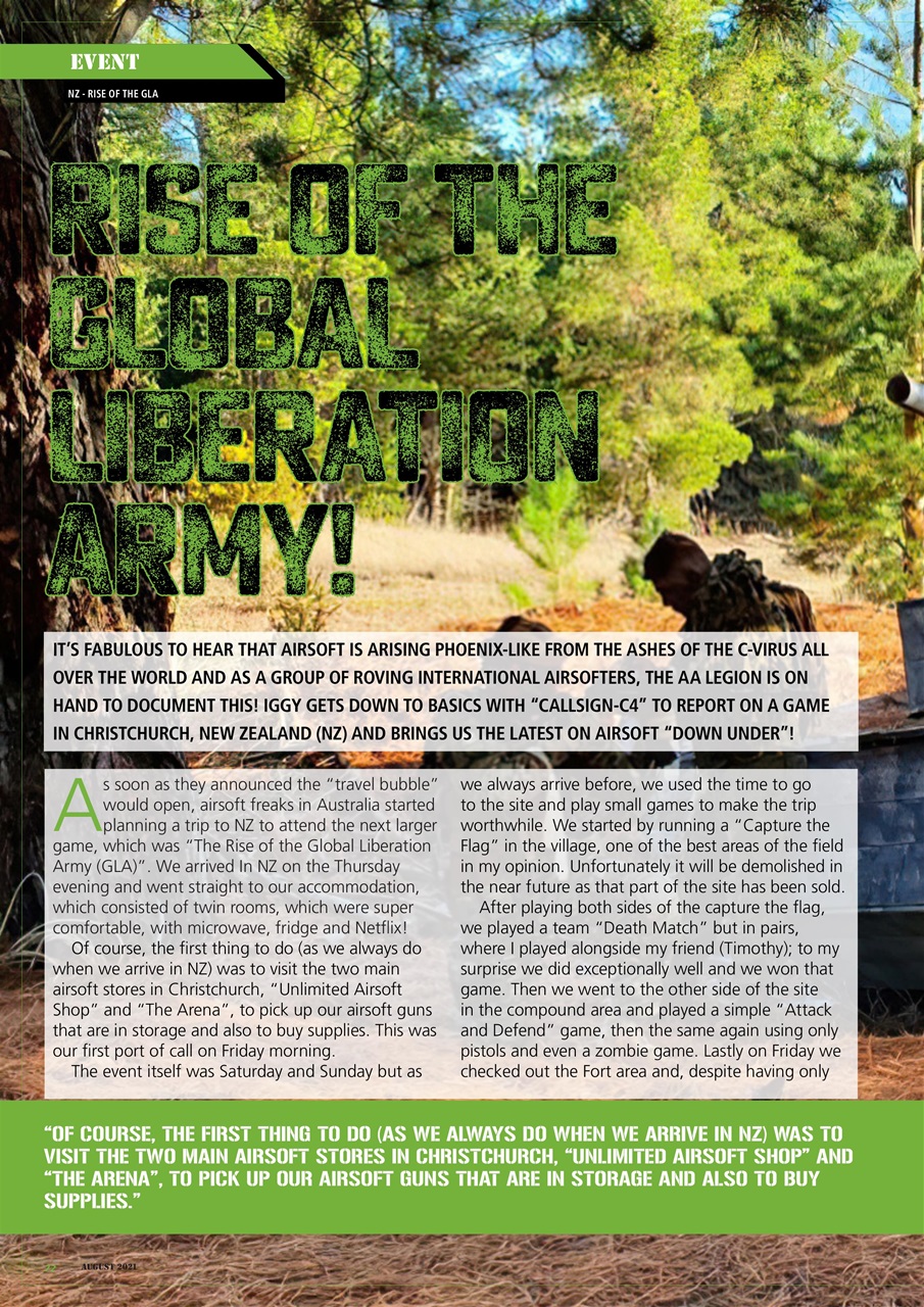 Airsoft Action Preview Pages