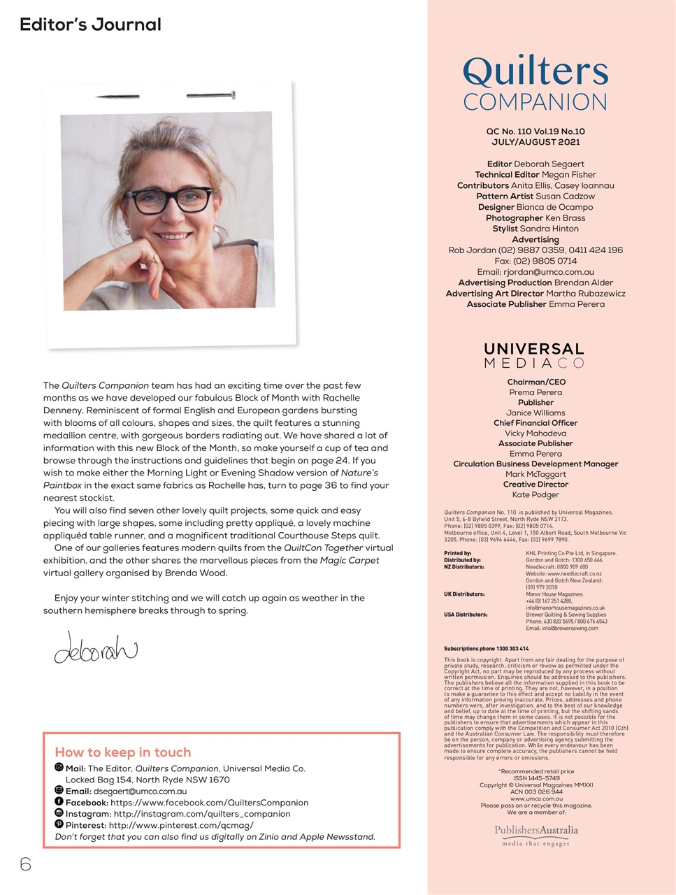 Quilters Companion Preview Pages