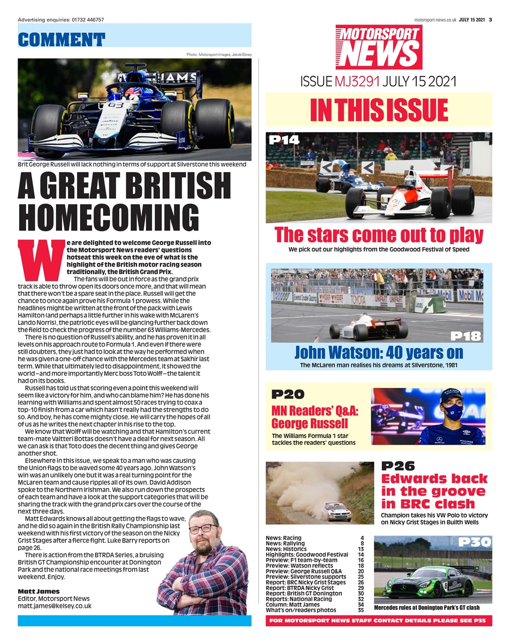 Motorsport News Preview Pages