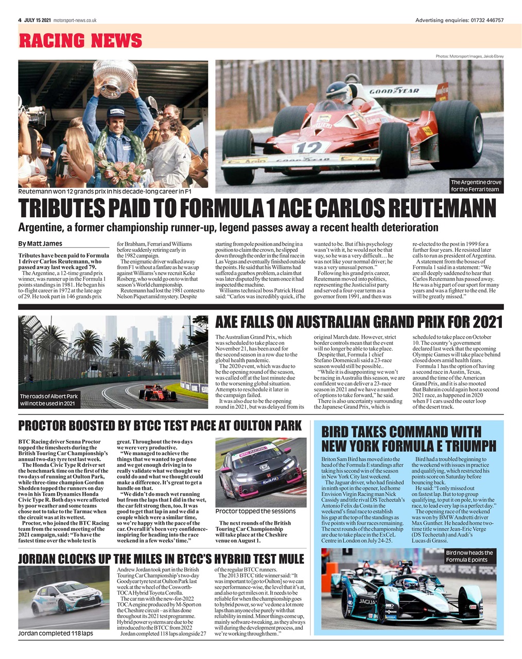 Motorsport News Preview Pages