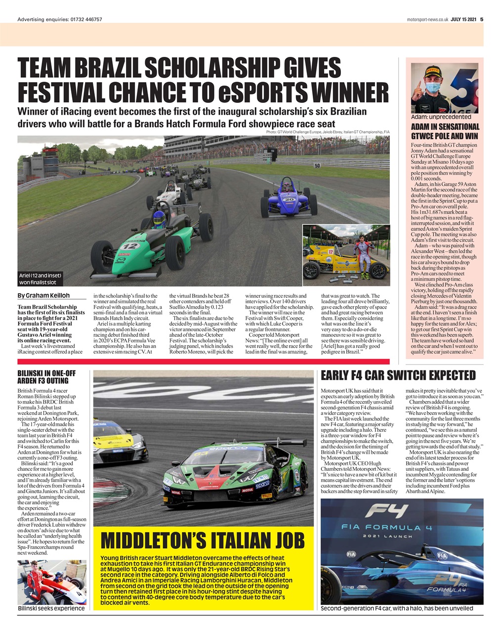 Motorsport News Preview Pages