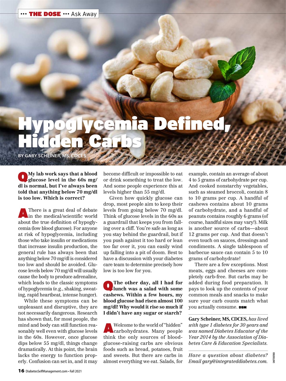 Diabetes Self-Management Preview Pages