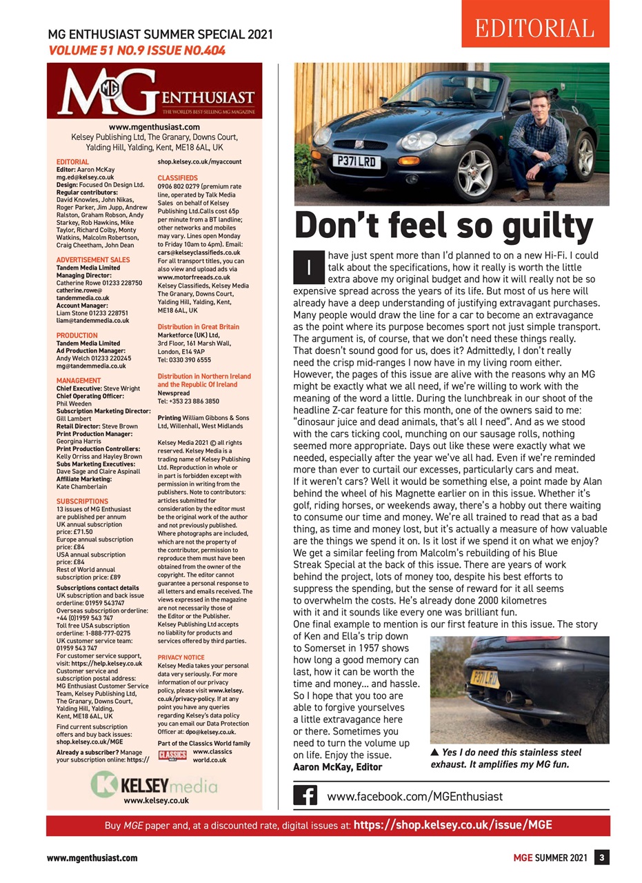 MG Enthusiast Preview Pages