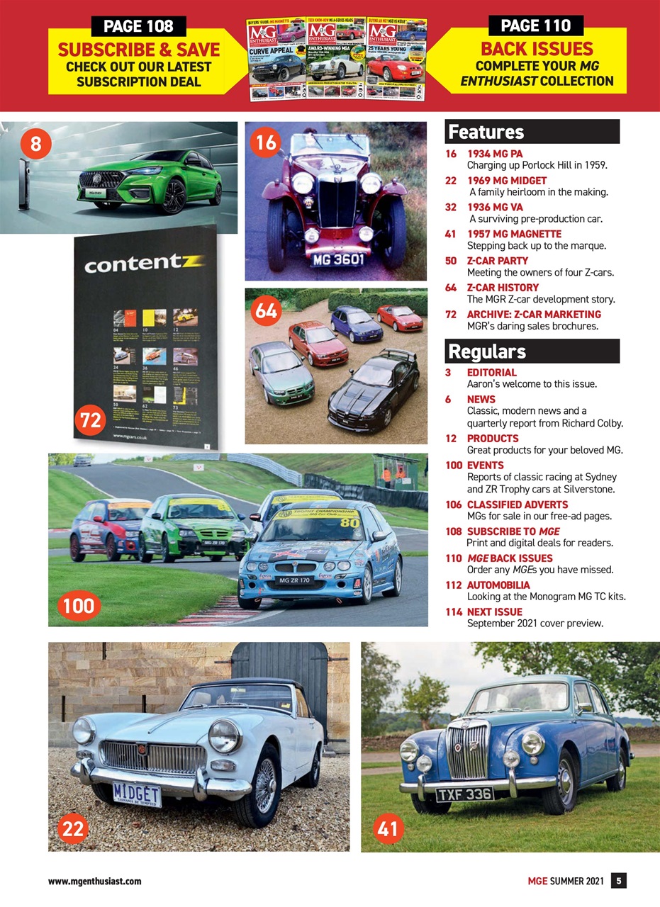 MG Enthusiast Preview Pages