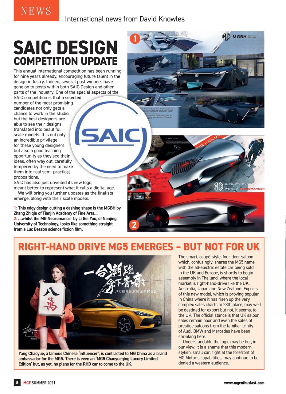 MG Enthusiast Preview Pages