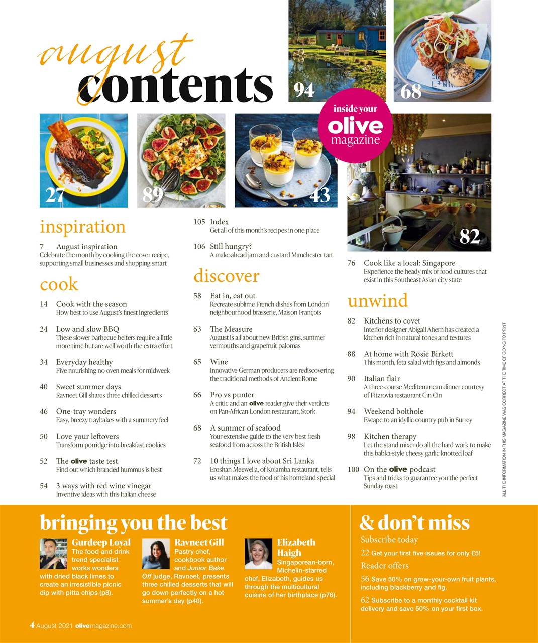 Olive Magazine Preview Pages