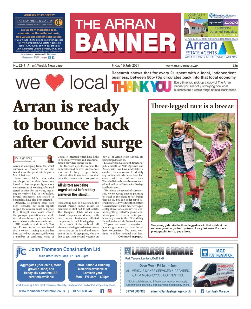 Arran Banner Preview Pages