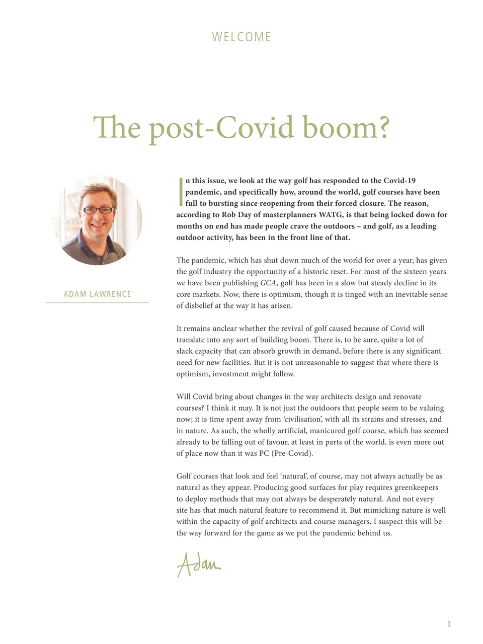 Golf Course Architecture Preview Pages