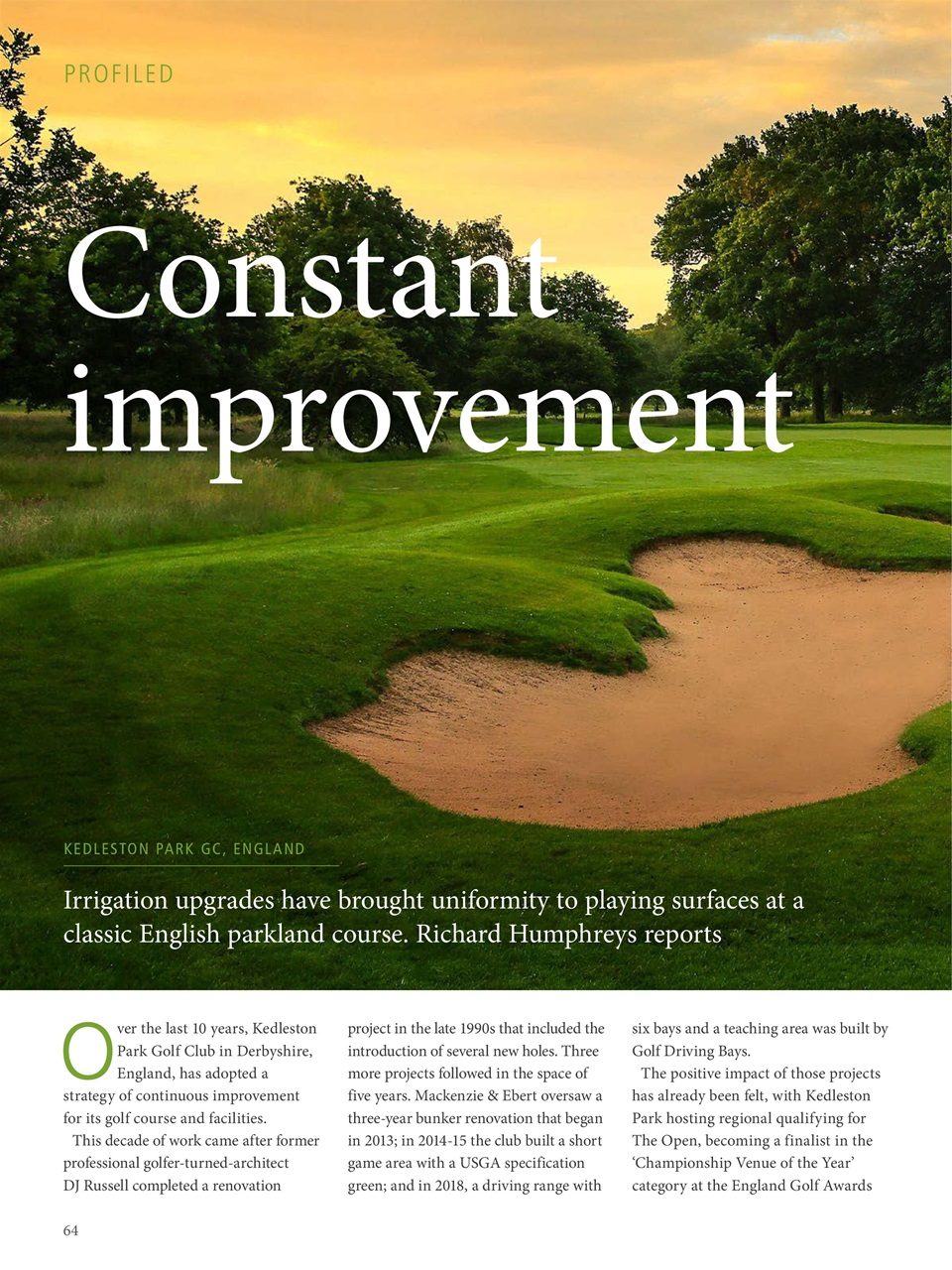 Golf Course Architecture Preview Pages