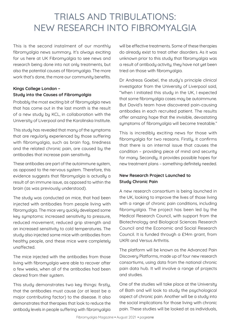 Fibromyalgia Magazine Preview Pages