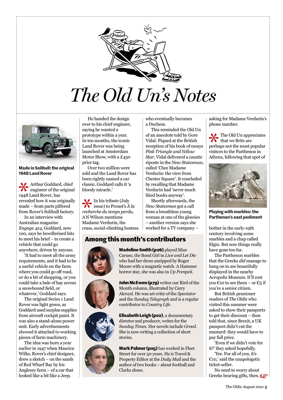 The Oldie Preview Pages