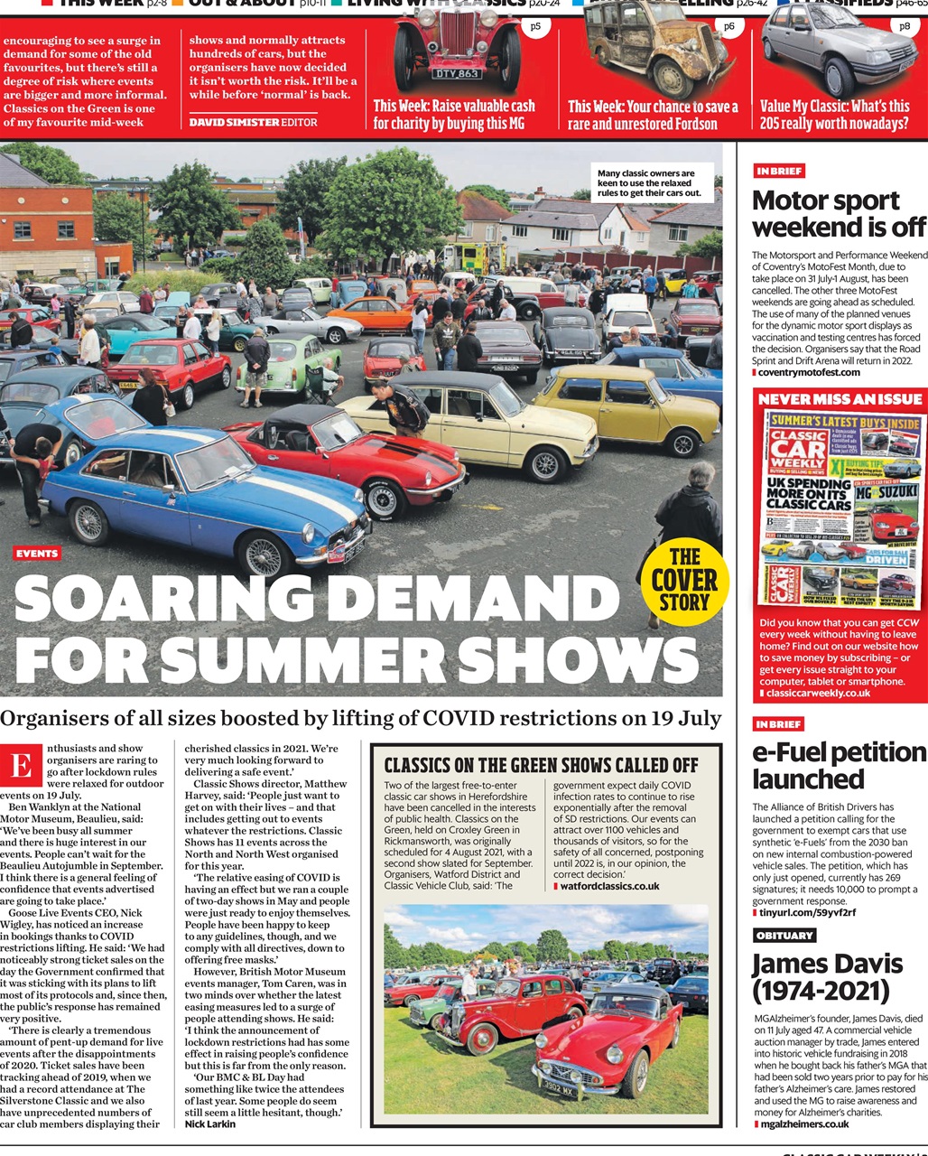 Classic Car Weekly Preview Pages