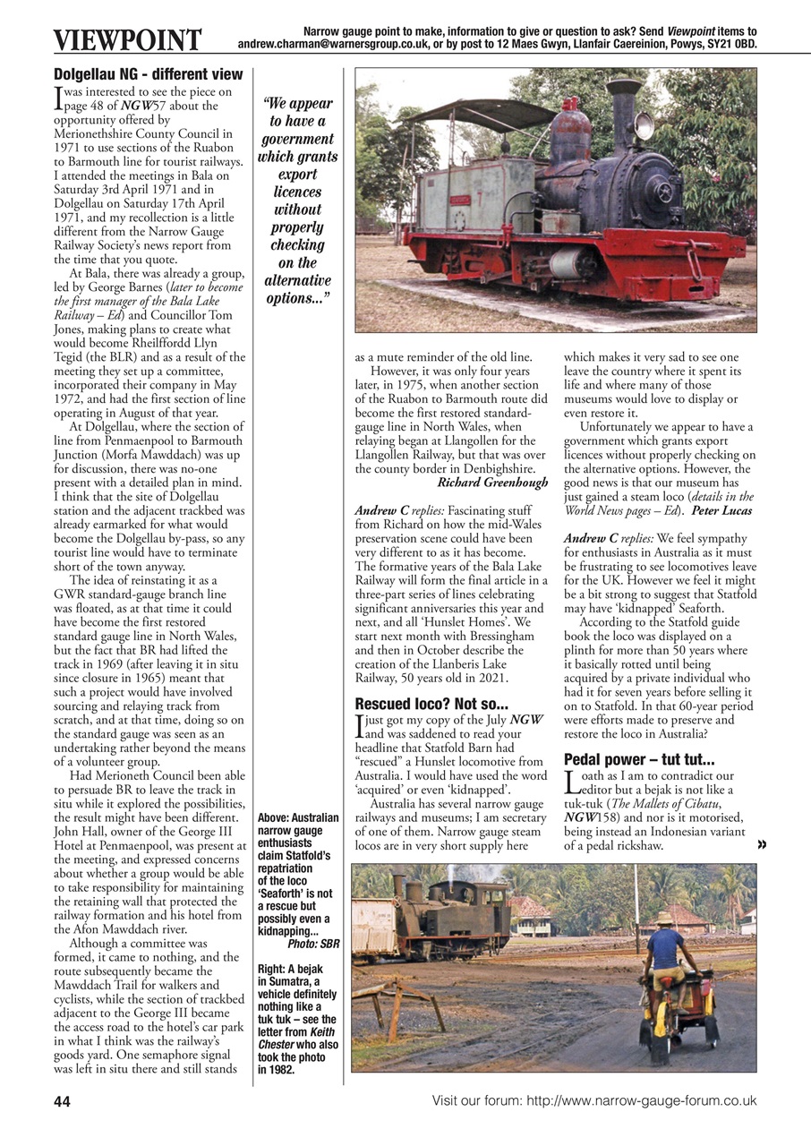 Narrow Gauge World Preview Pages