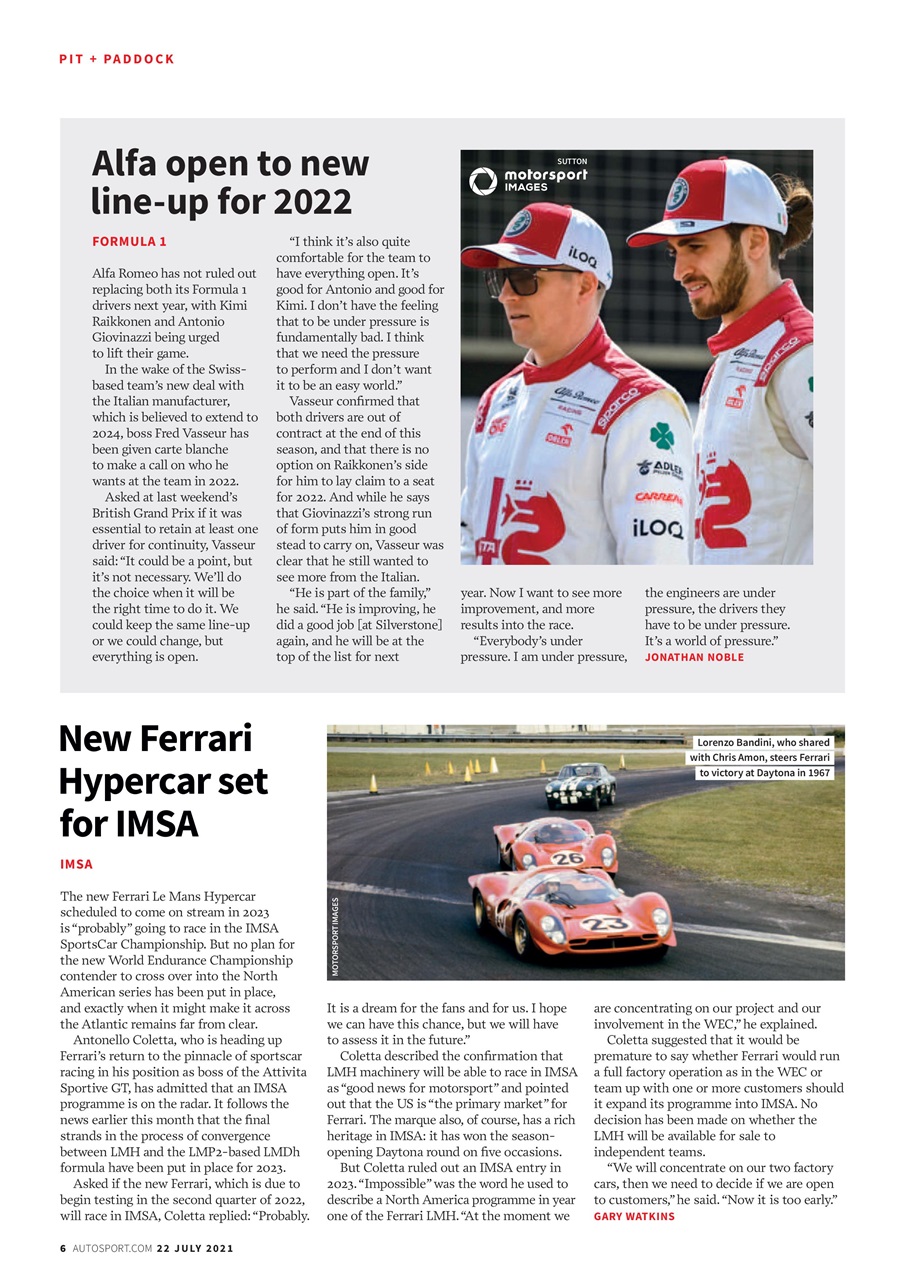 Autosport Preview Pages