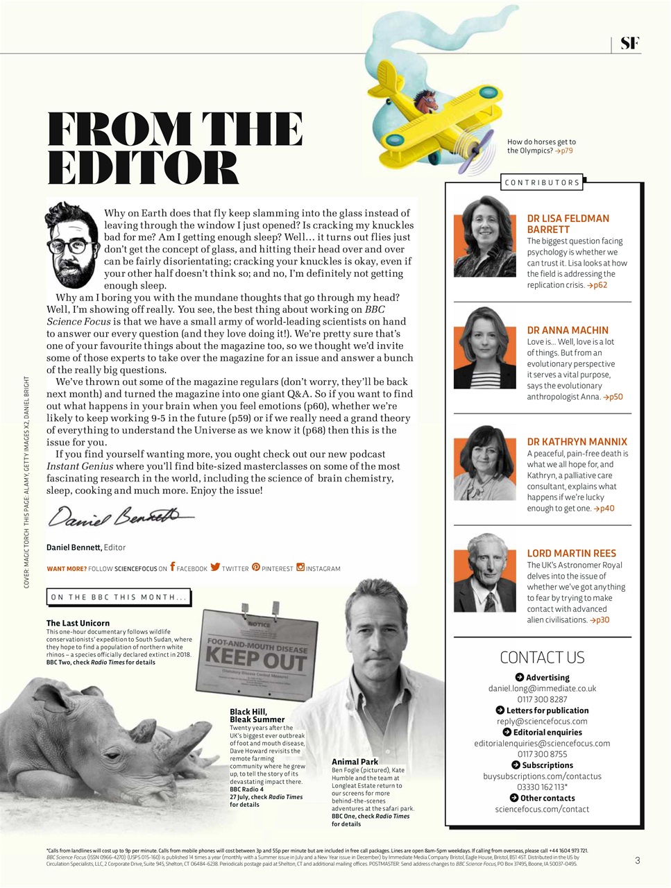 BBC Science Focus Magazine Preview Pages