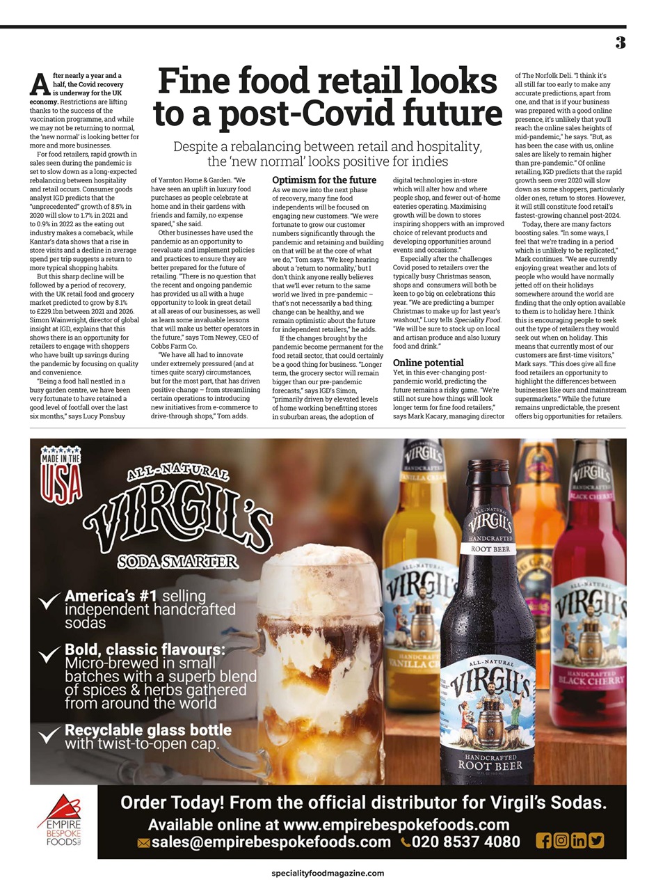 Speciality Food Preview Pages