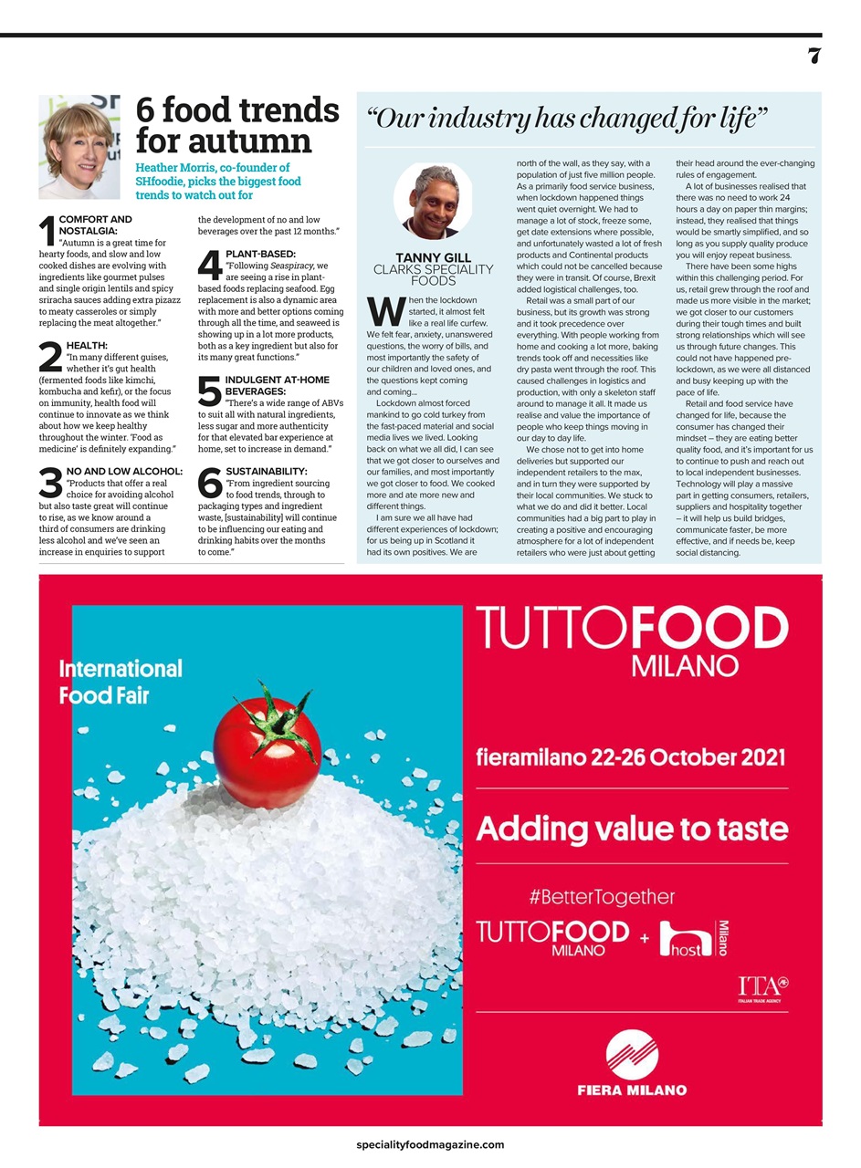 Speciality Food Preview Pages