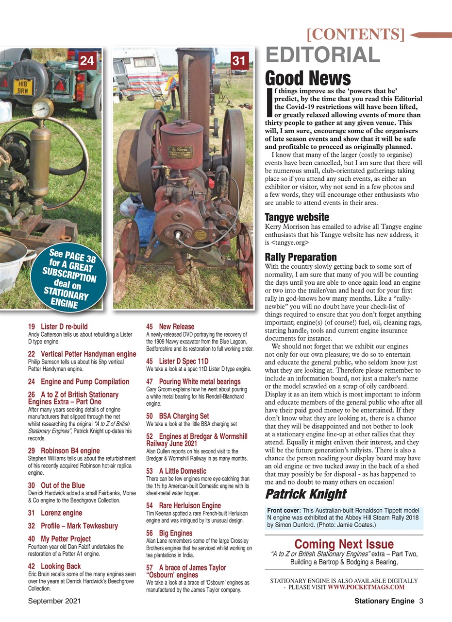 Stationary Engine Preview Pages