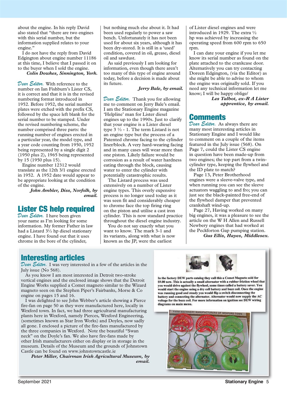 Stationary Engine Preview Pages