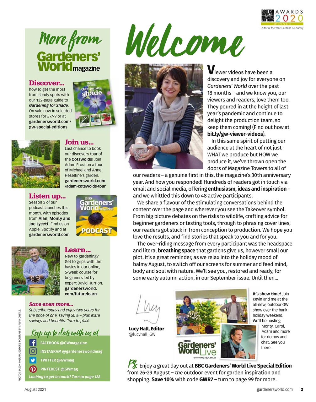 BBC Gardeners’ World Magazine Preview Pages