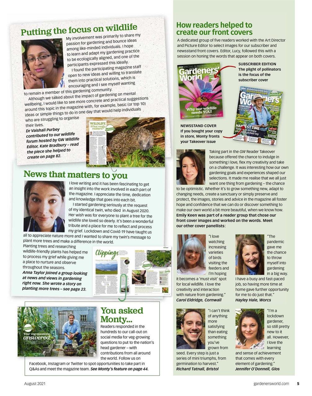 BBC Gardeners’ World Magazine Preview Pages