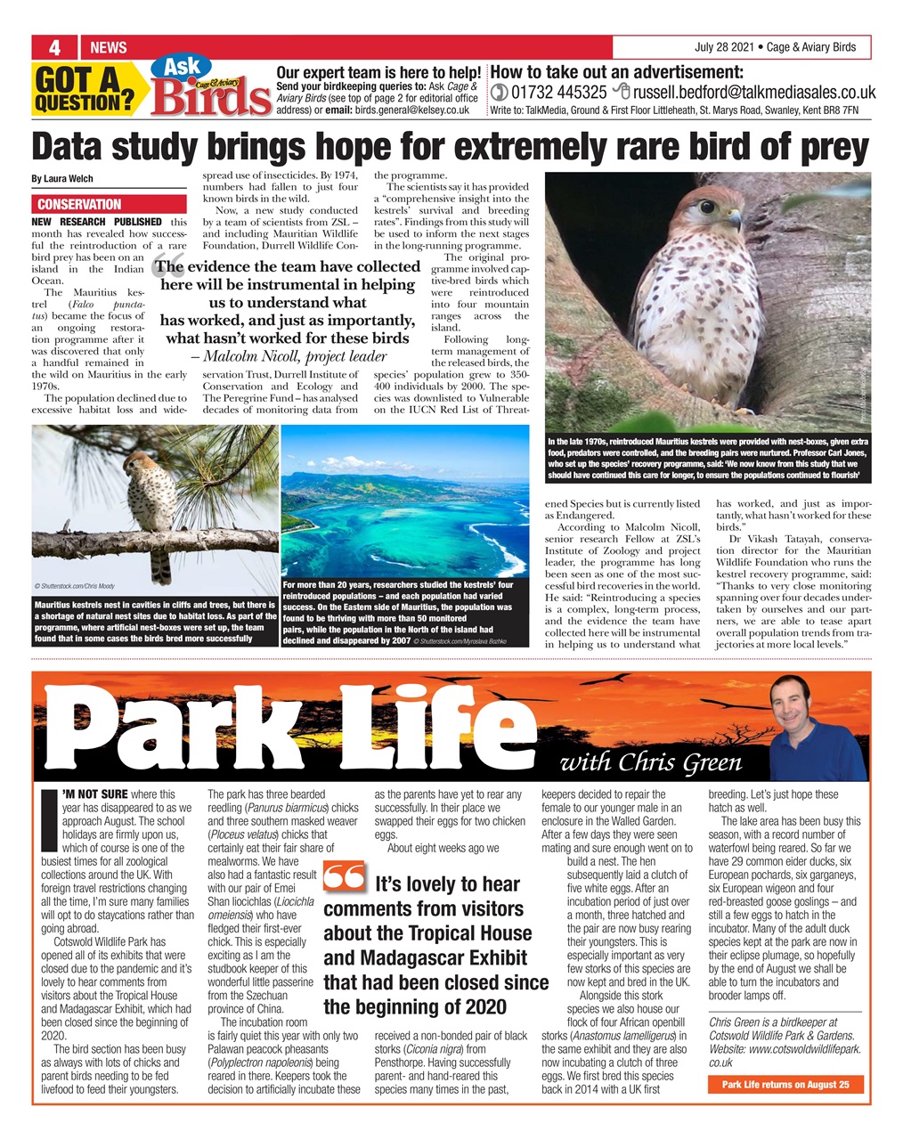 Cage & Aviary Birds Preview Pages
