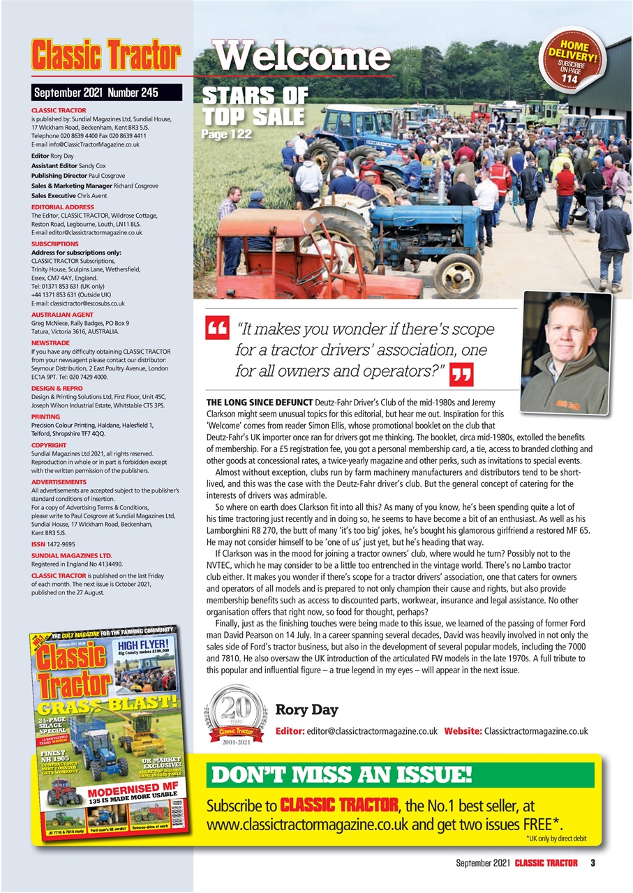 Classic Tractor Preview Pages