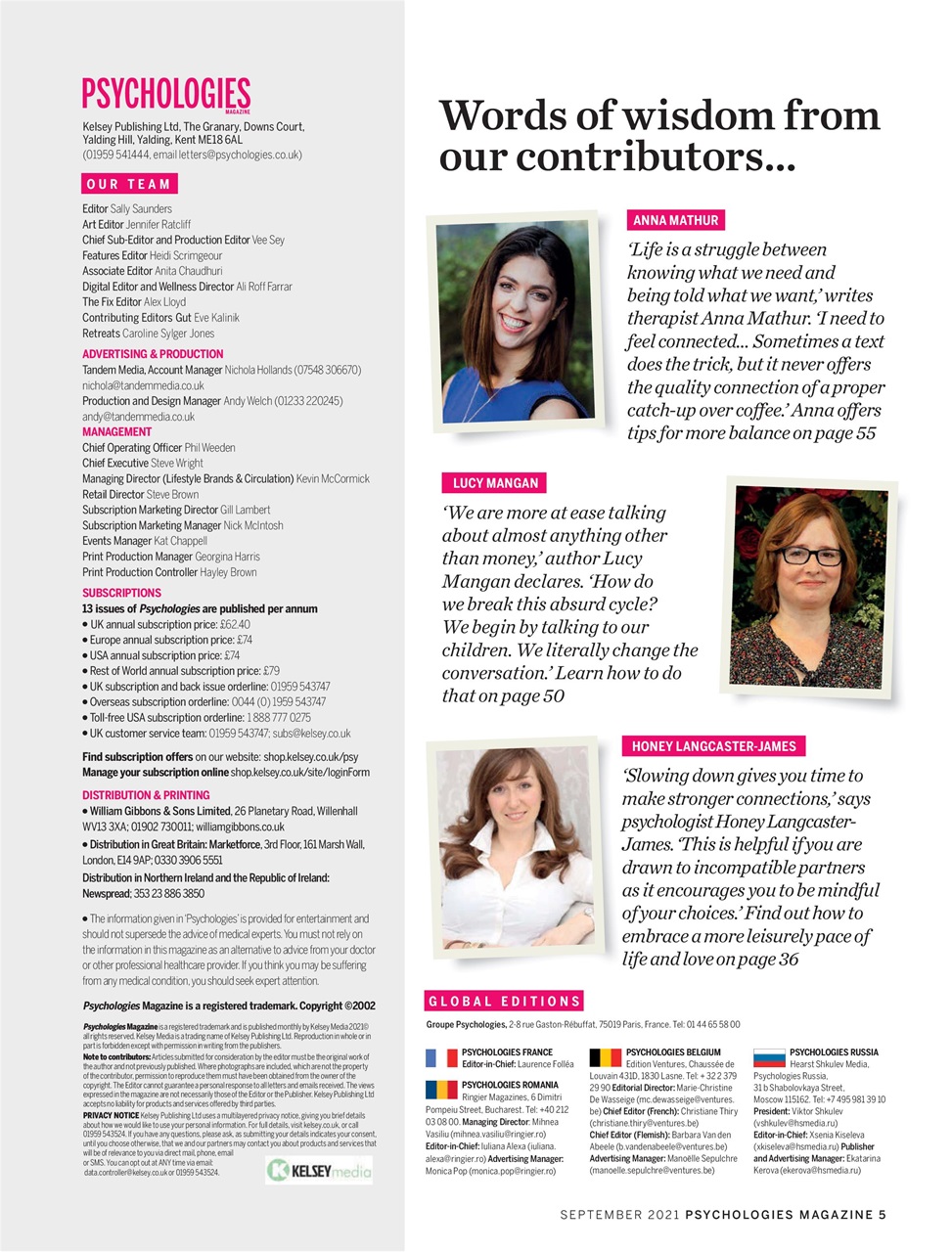 Psychologies Preview Pages