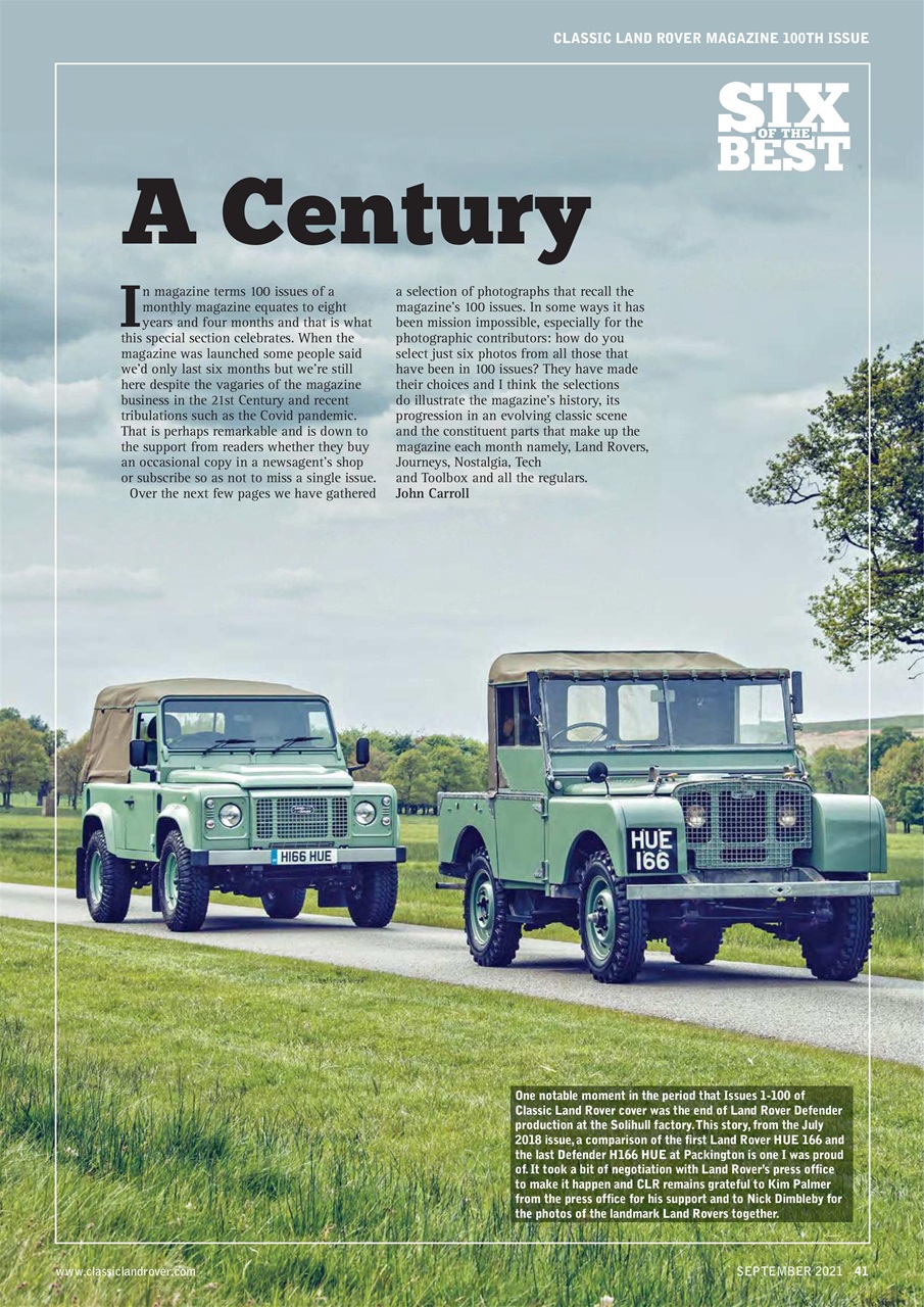 Classic Land Rover Magazine Preview Pages