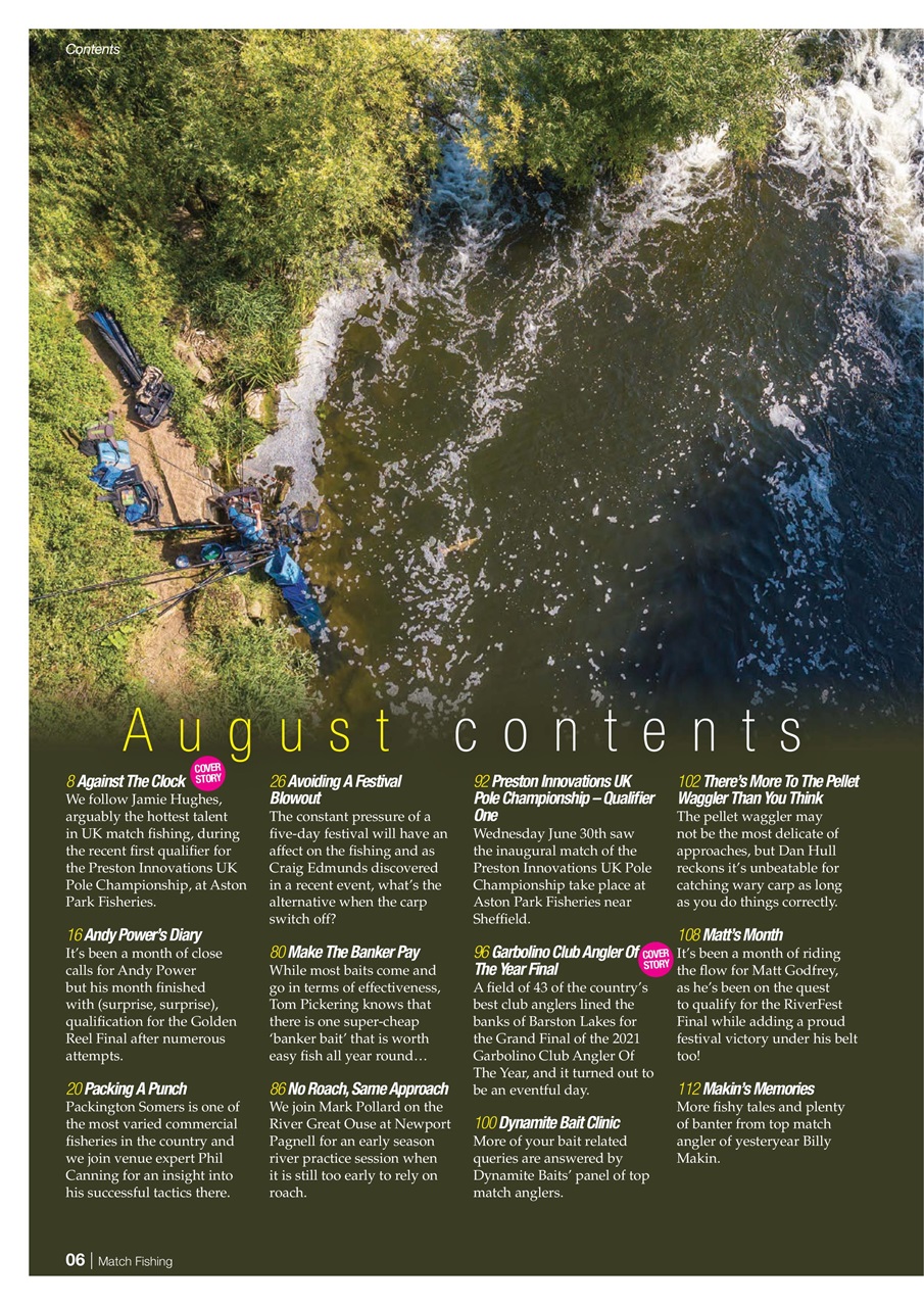 Match Fishing Preview Pages