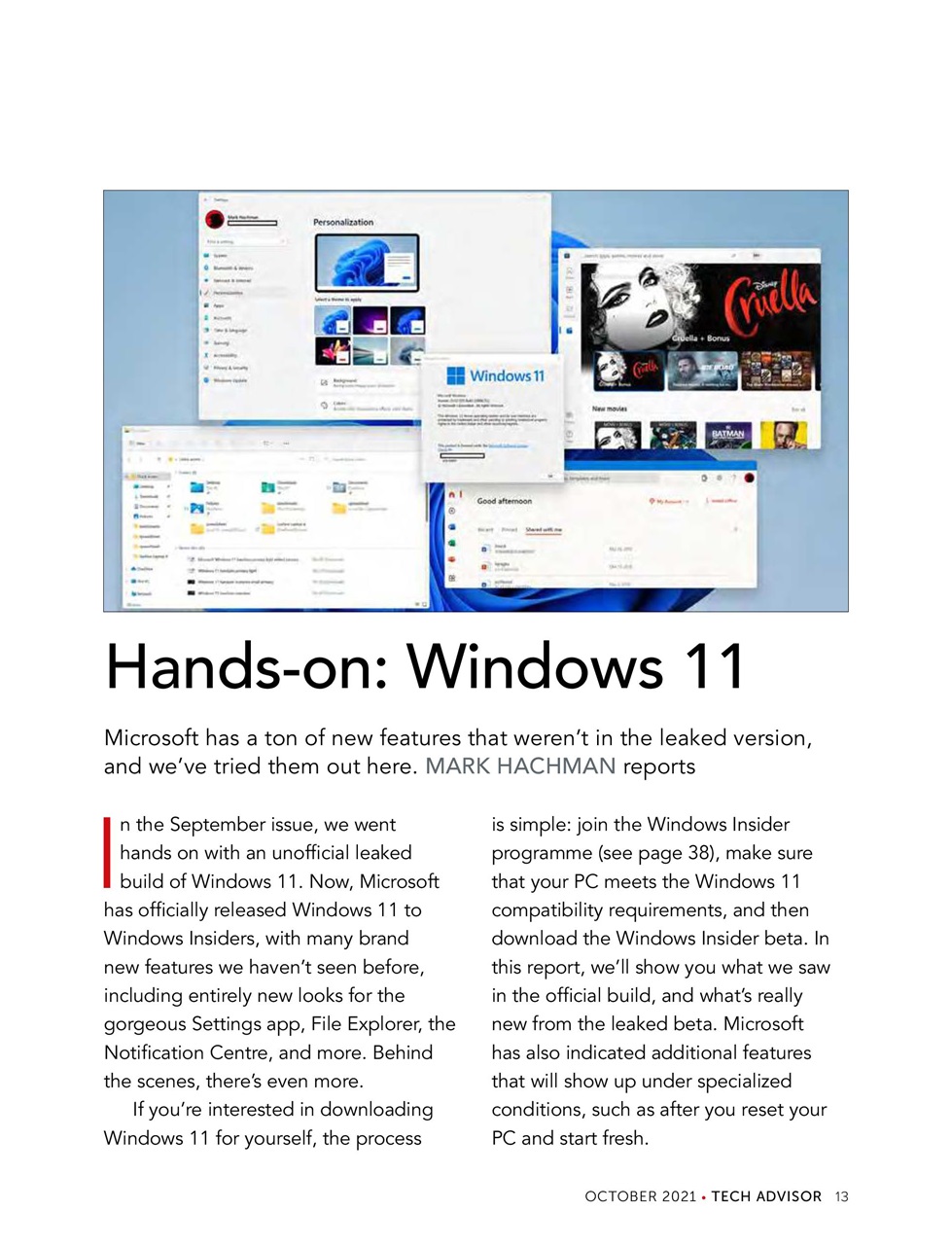 Tech Advisor Preview Pages
