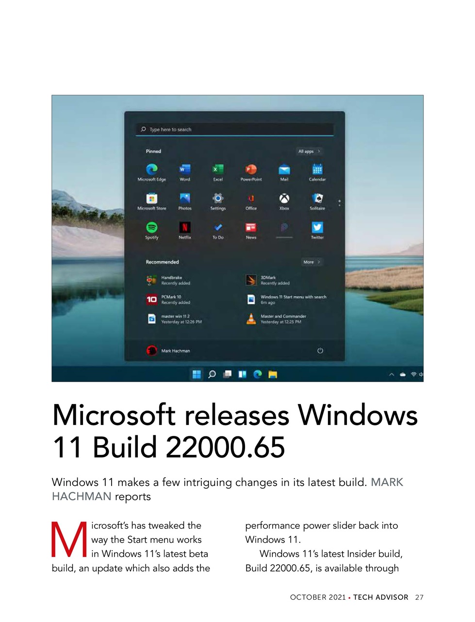 Tech Advisor Preview Pages