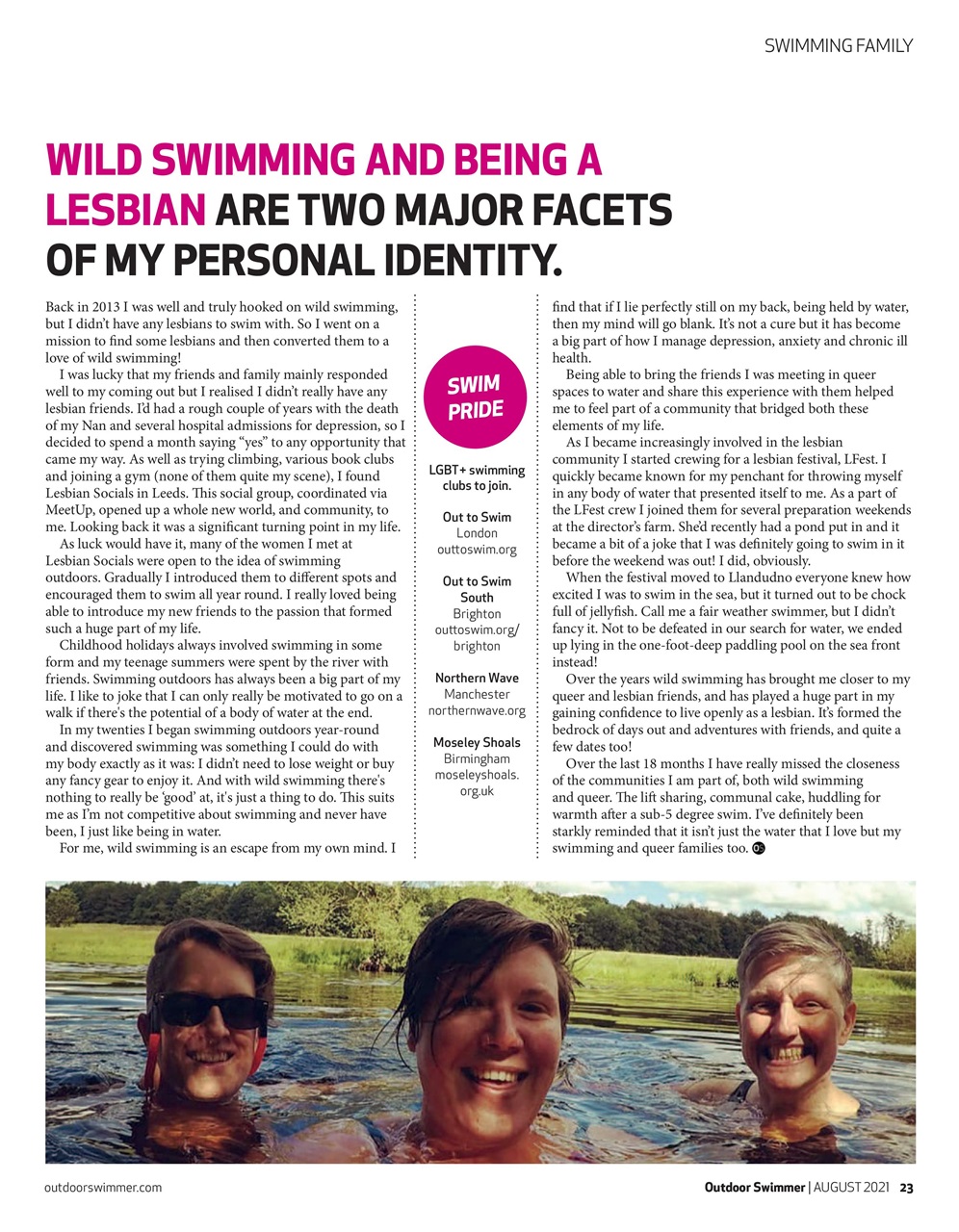 Outdoor Swimmer Preview Pages