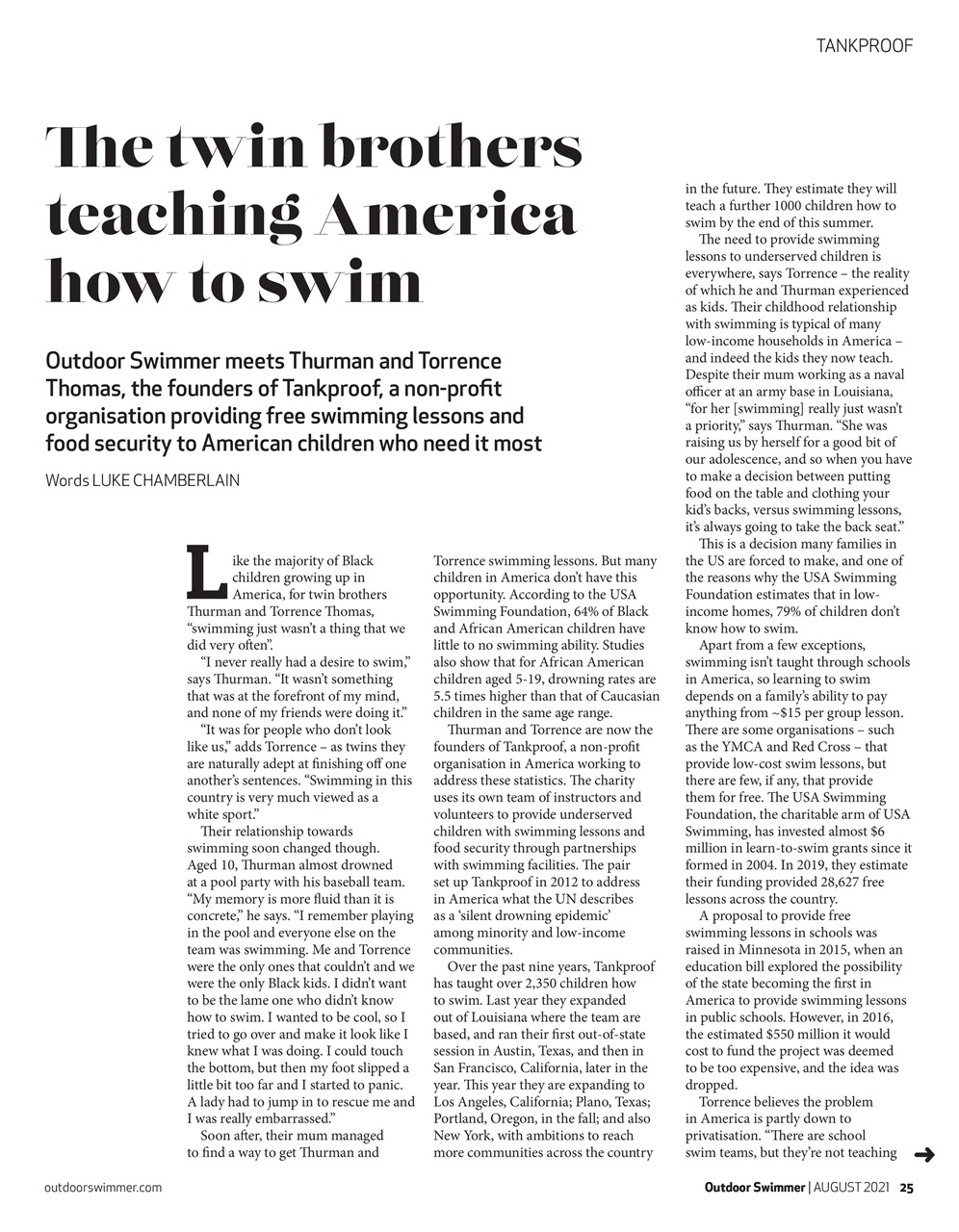 Outdoor Swimmer Preview Pages