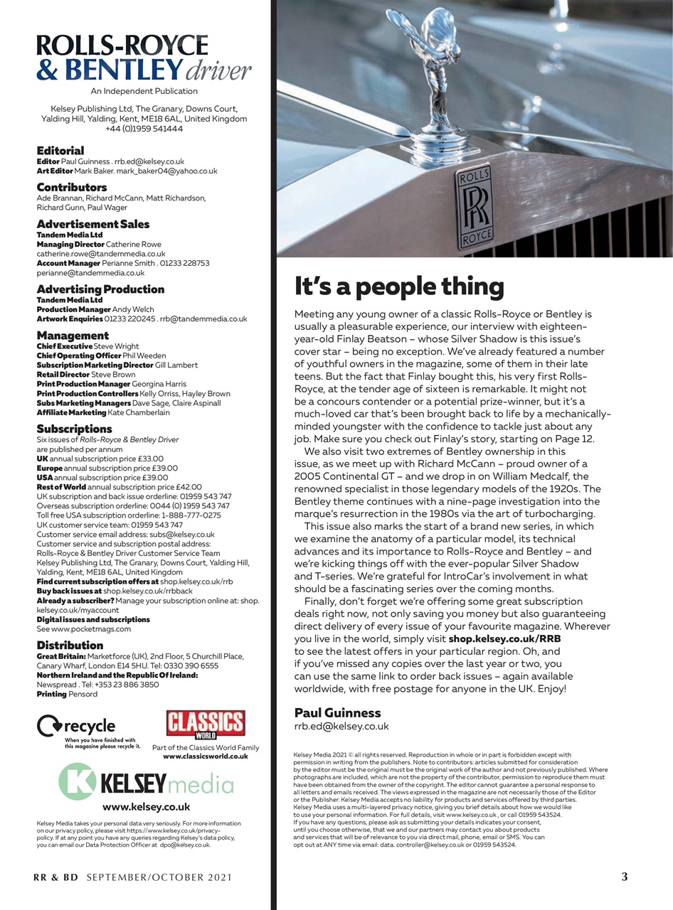 Rolls-Royce & Bentley Driver Preview Pages