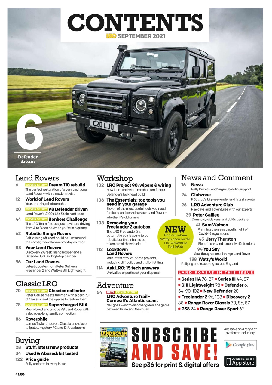 Land Rover Owner Preview Pages