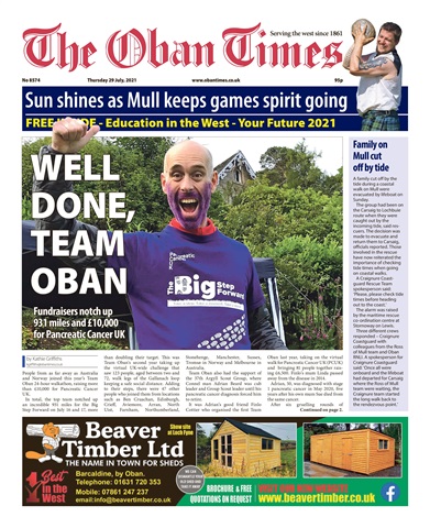 The Oban Times & Lochaber Times issue 29th July 2021