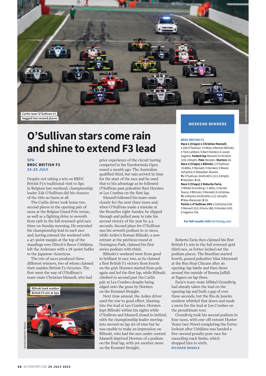 Autosport Preview Pages