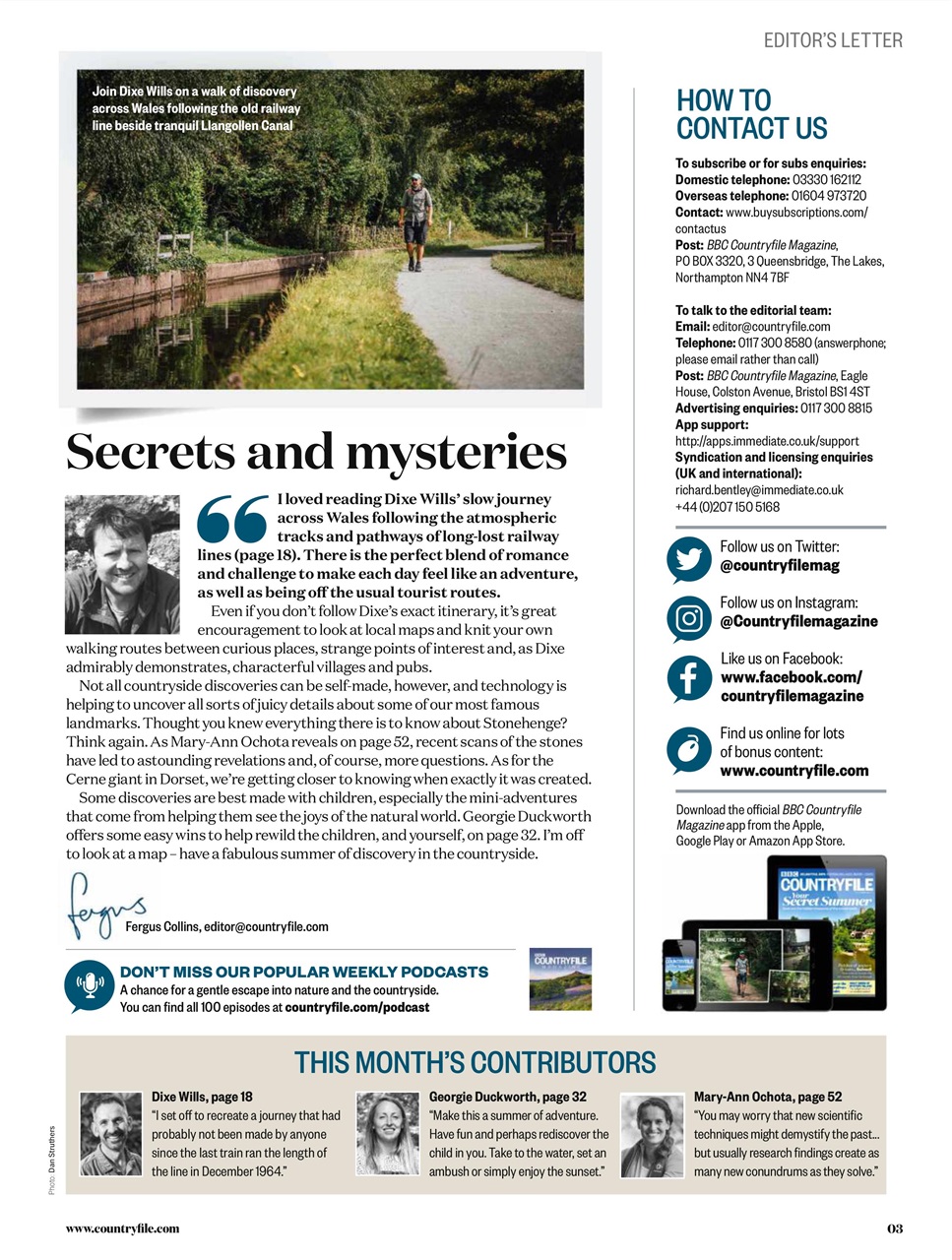 BBC Countryfile Magazine Preview Pages