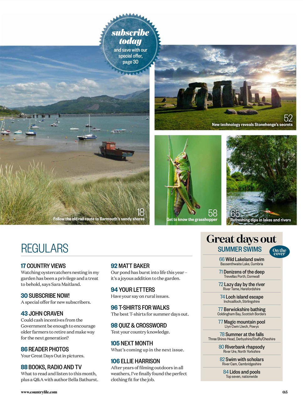 BBC Countryfile Magazine Preview Pages