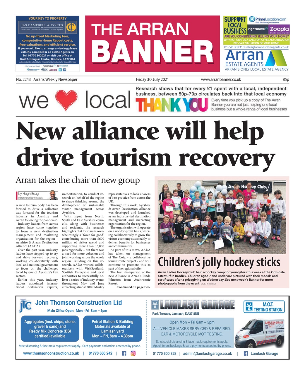 Arran Banner Preview Pages