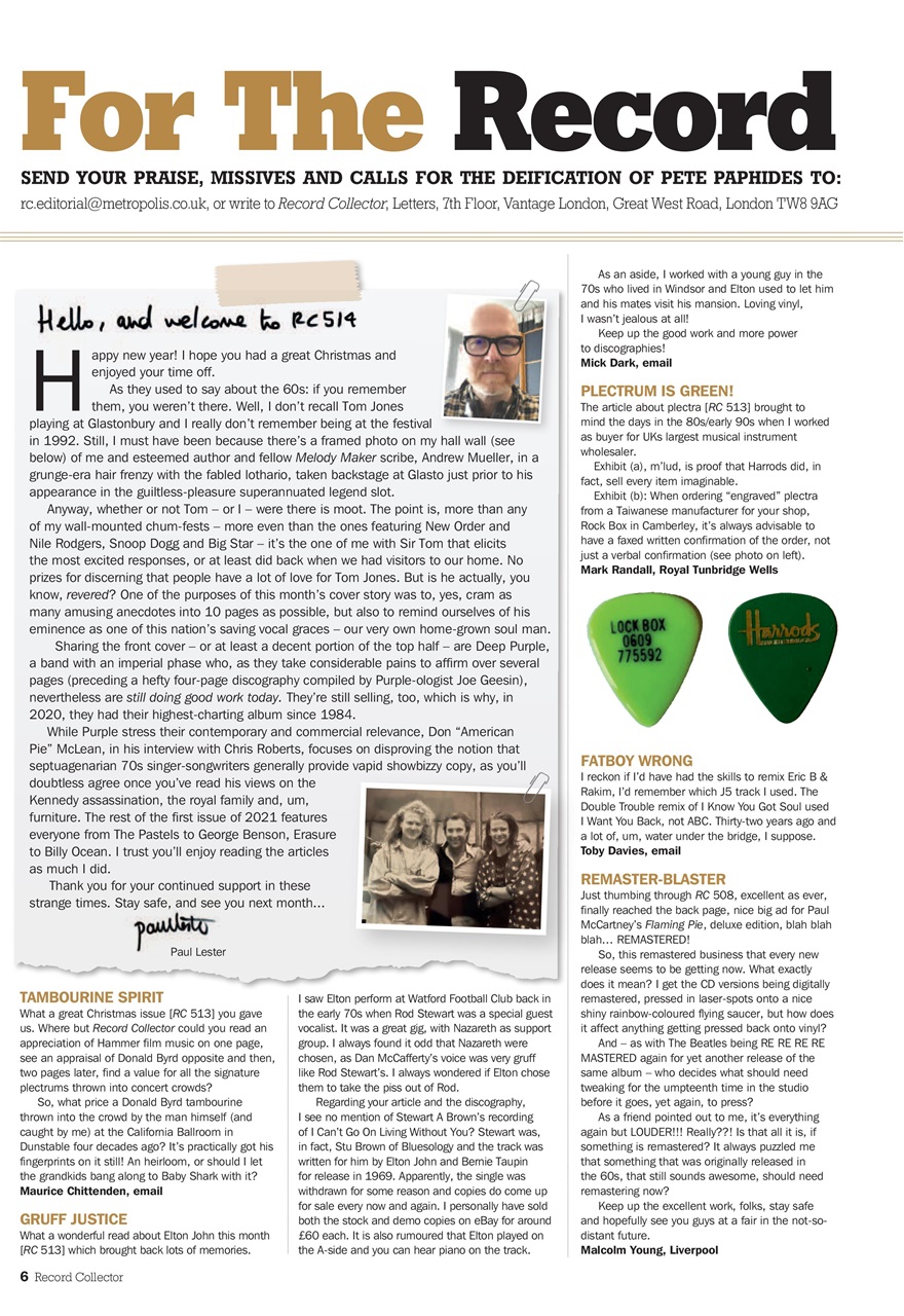 Record Collector Preview Pages