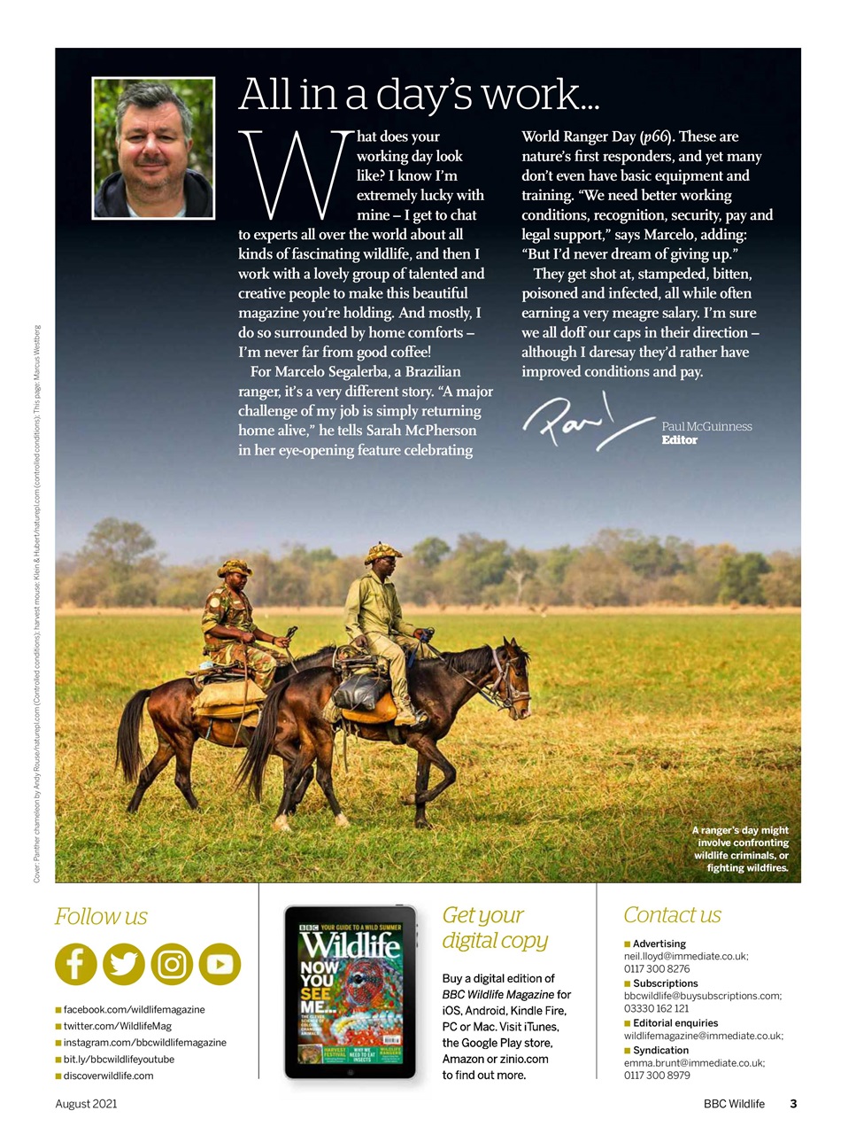 BBC Wildlife Magazine Preview Pages