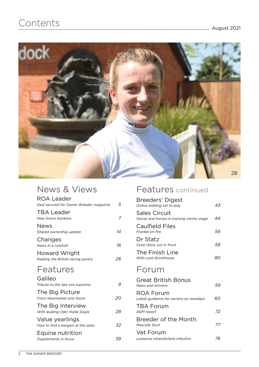 The Owner Breeder Preview Pages