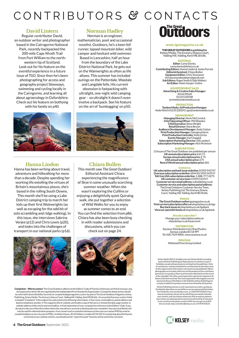 TGO - The Great Outdoors Magazine Preview Pages