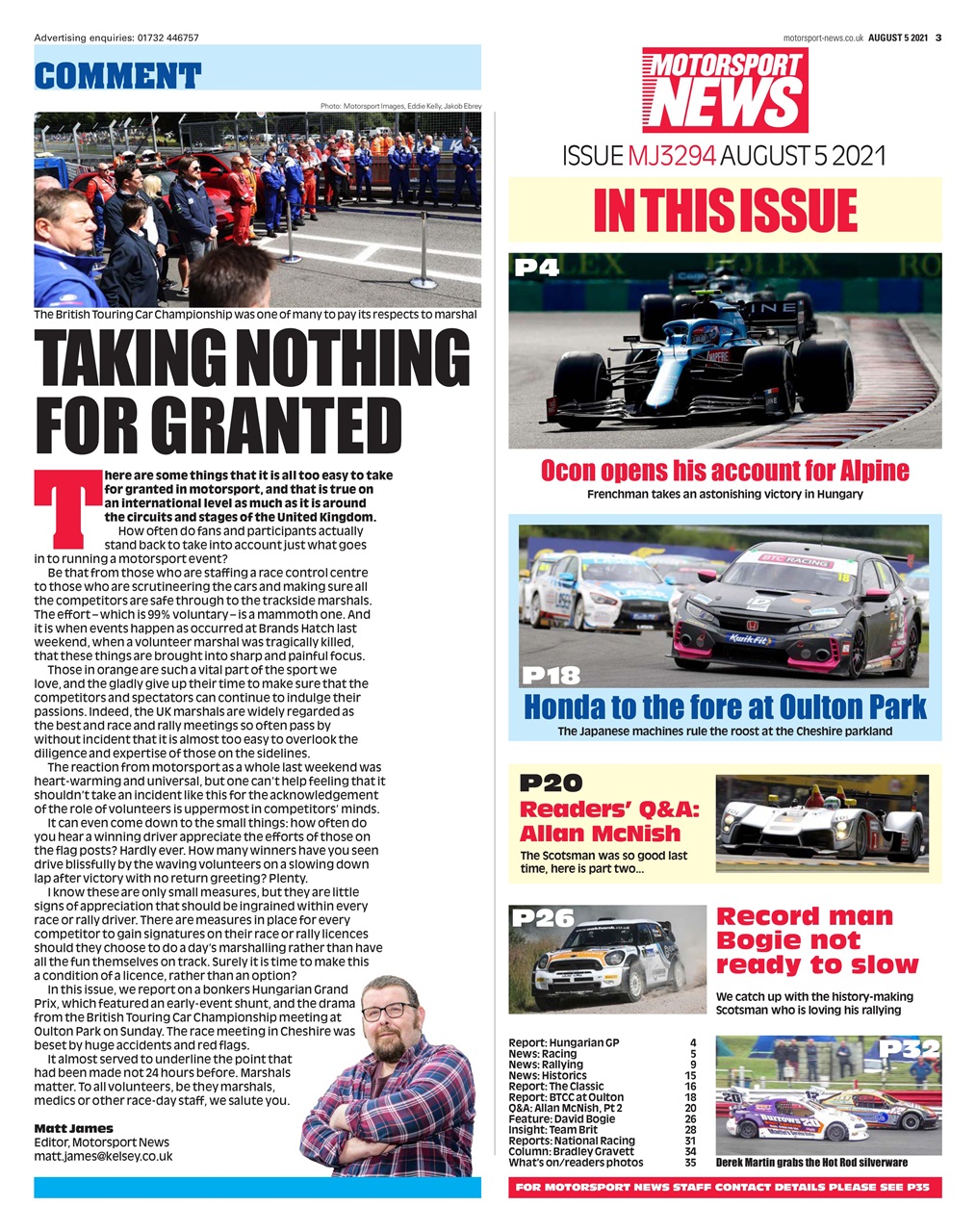 Motorsport News Preview Pages
