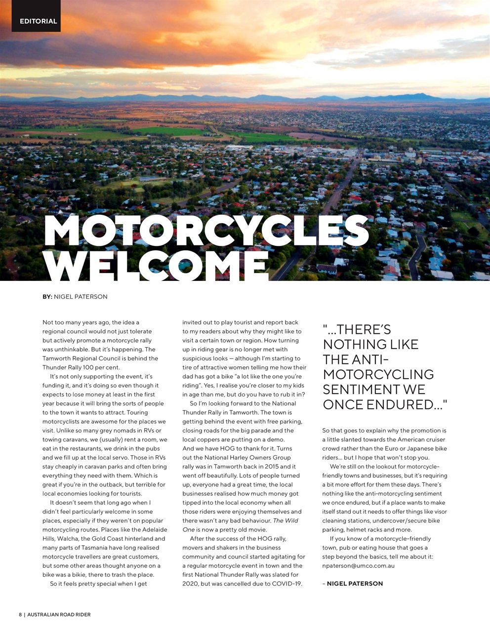 Australian Road Rider Preview Pages