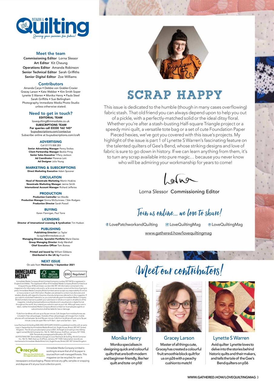 Love Patchwork & Quilting Preview Pages