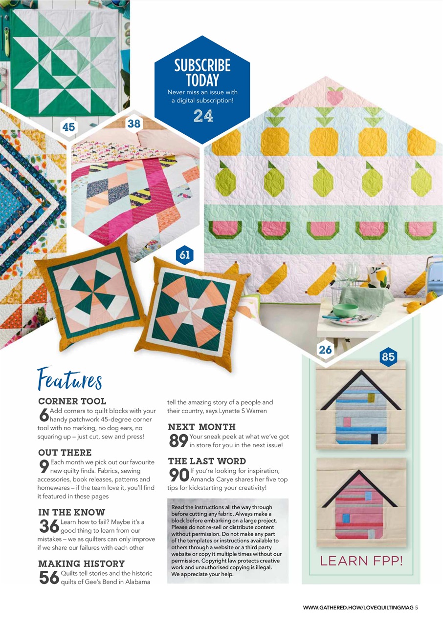Love Patchwork & Quilting Preview Pages